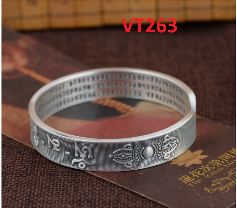 VÒNG TAY KHẮC OM MANI PADME HUM TÂY TẠNG - VT263