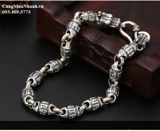 LẮC TAY ĐẦU RỒNG - OM MANI PADME HUM - LT134