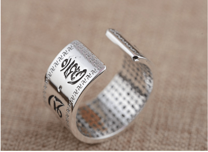 NHẪN KHẮC OM MANI PADME HUM TÂY TẠNG - NH148