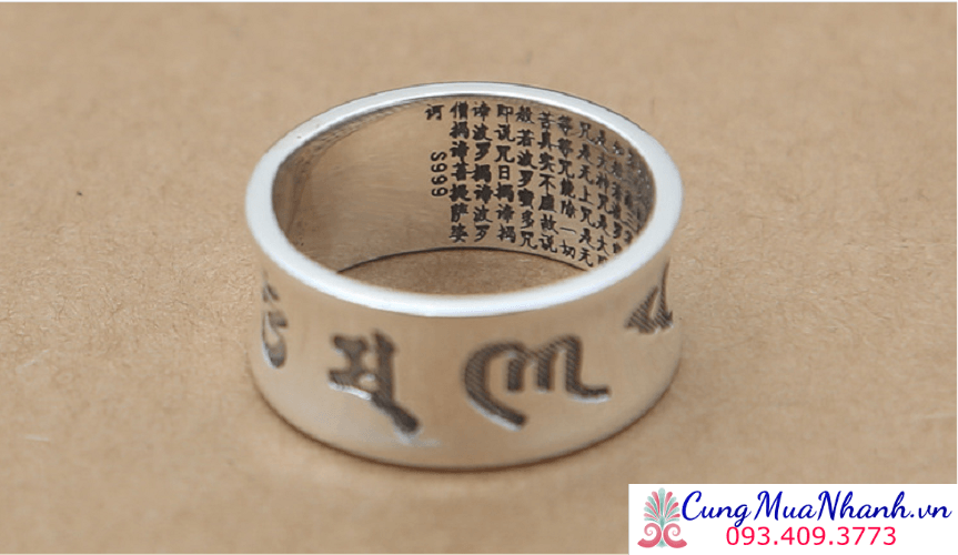 : Nhẫn Khắc Om Mani Padme Hum Tây Tạng - NH184