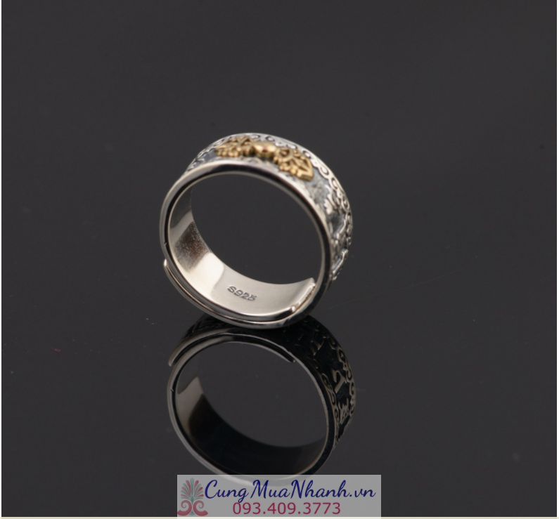 Nhẫn Khắc Om Mani Padme Hum Tây Tạng - NH186