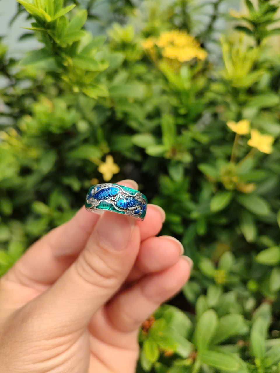 NHẪN SONG NGƯ XANH - NH261