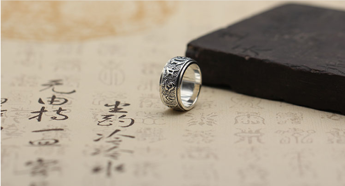Nhẫn Xoay Om Mani Padme Hum Tây Tạng - NH199