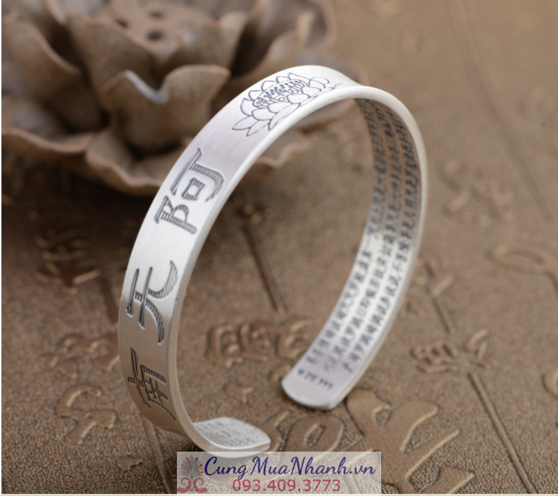 Vòng Tay Khắc Om Mani Padme Hum Tây Tạng - VT252  