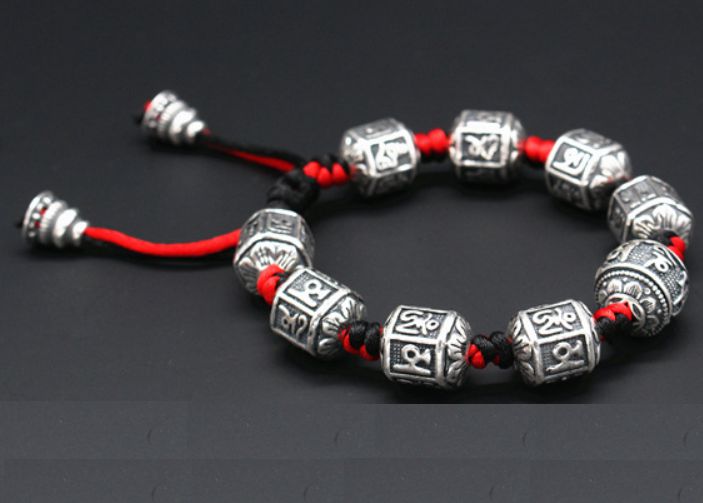 Vòng Tay Charm Khắc Om Mani Padme Hum  - VT325