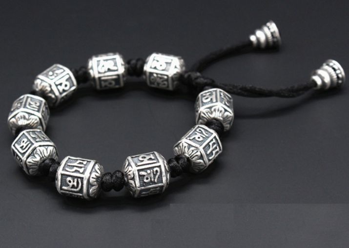 Vòng Tay Charm Khắc Om Mani Padme Hum  - VT325