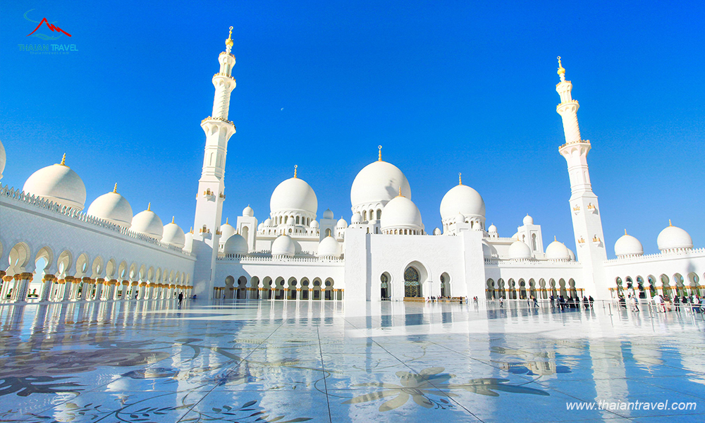 Thánh đường Sheikh Zayed Grand Mosque - Du lịch Dubai Abu Dhabi - THÁI AN  TRAVEL