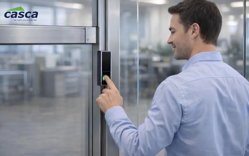 Kiểm soát cửa tự động bằng vân tay (fingerprint)