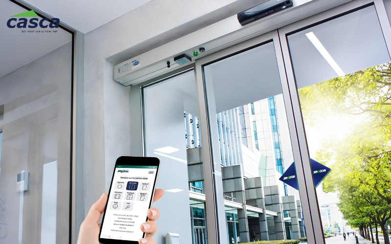 Kiểm soát cửa tự động qua app điện thoại/Bluetooth BLE