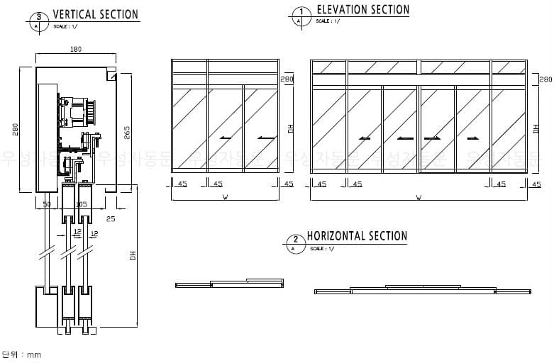 Cấu tạo cửa trượt xếp lớp tự động KODO