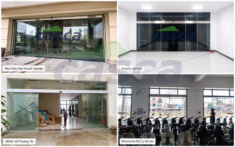 Dự án lắp đặt cửa kính tự động CASCA