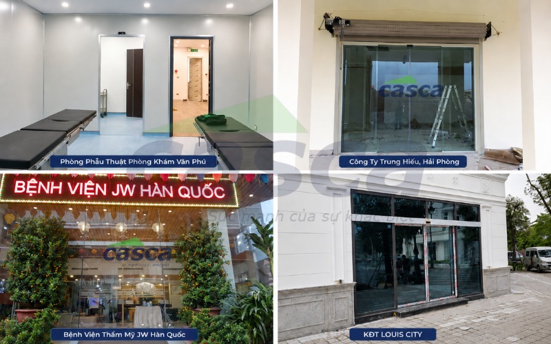 Dự án cửa tự động thực tế của CASCA tại các bệnh viện, phòng khám, khu đô thị