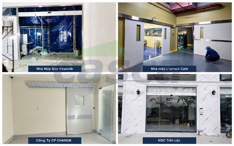 Dự án cửa tự động thực tế của CASCA tại các nhà máy, công ty