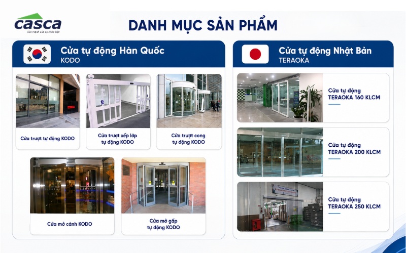 CASCA nhập khẩu và phân phối cửa tự động uy tín từ Hàn Quốc và Nhật Bản
