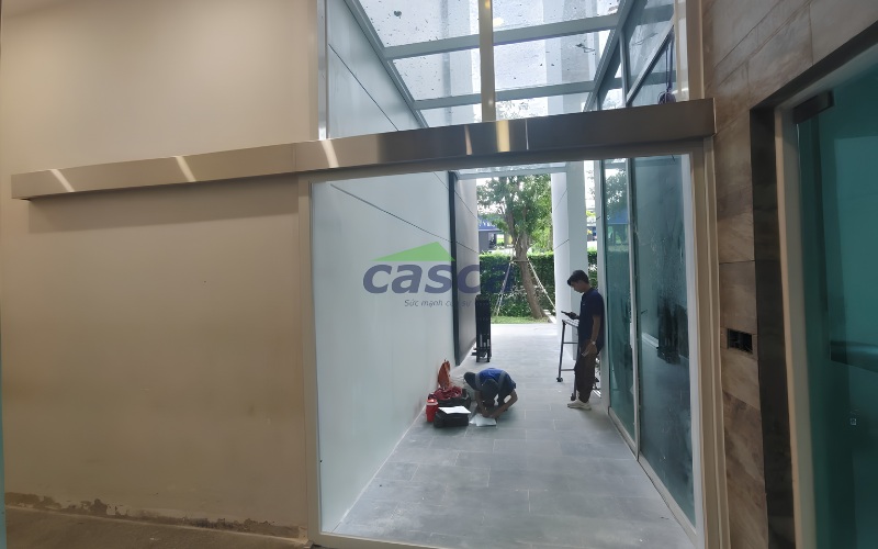 Cửa kính trượt tự động 1 cánh