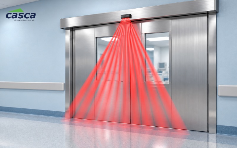 Cảm biến hồng ngoại đóng mở cửa mang lại khả năng vận hành tự động, hạn chế thao tác trực tiếp