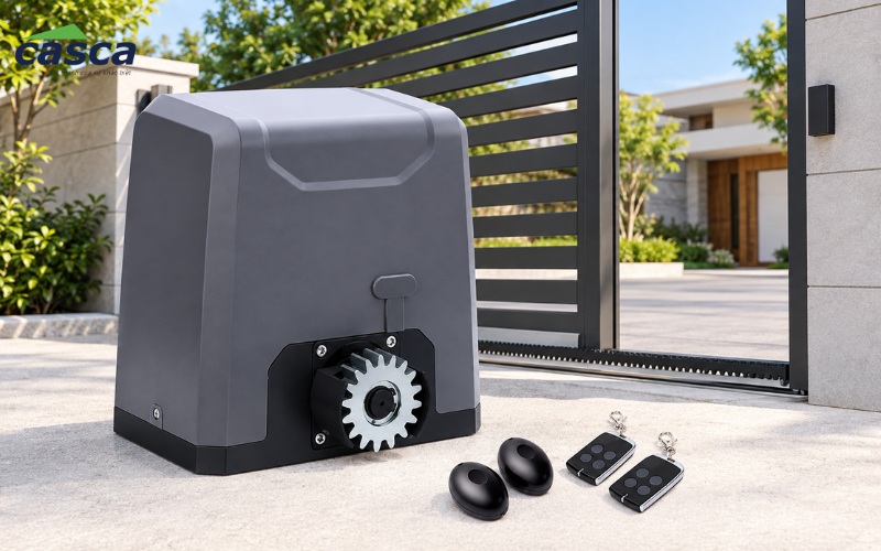 Motor cửa cổng lùa là thiết bị giúp cổng trượt đóng mở tự động bằng động cơ