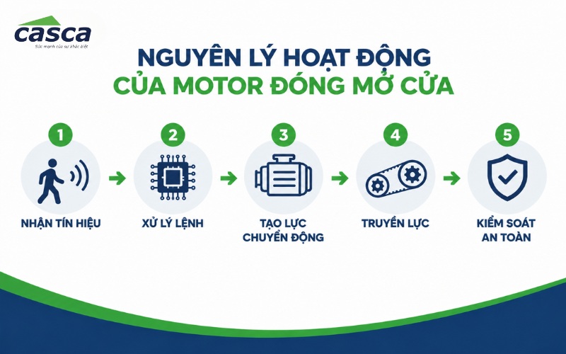 Nguyên lý hoạt động của motor đóng mở cửa