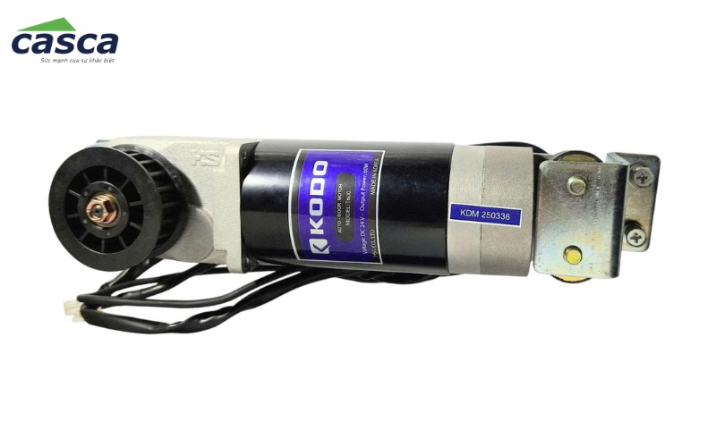 Motor DC KODO có hộp giảm tốc, bộ phận biến lệnh điện thành chuyển động trong nguyên lý cửa tự động