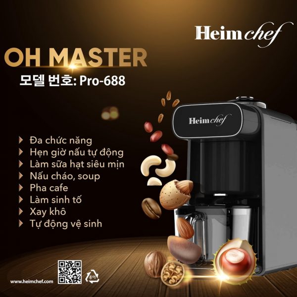 Máy làm sữa hạt Heimchef Oh Master Pro-689 Plus