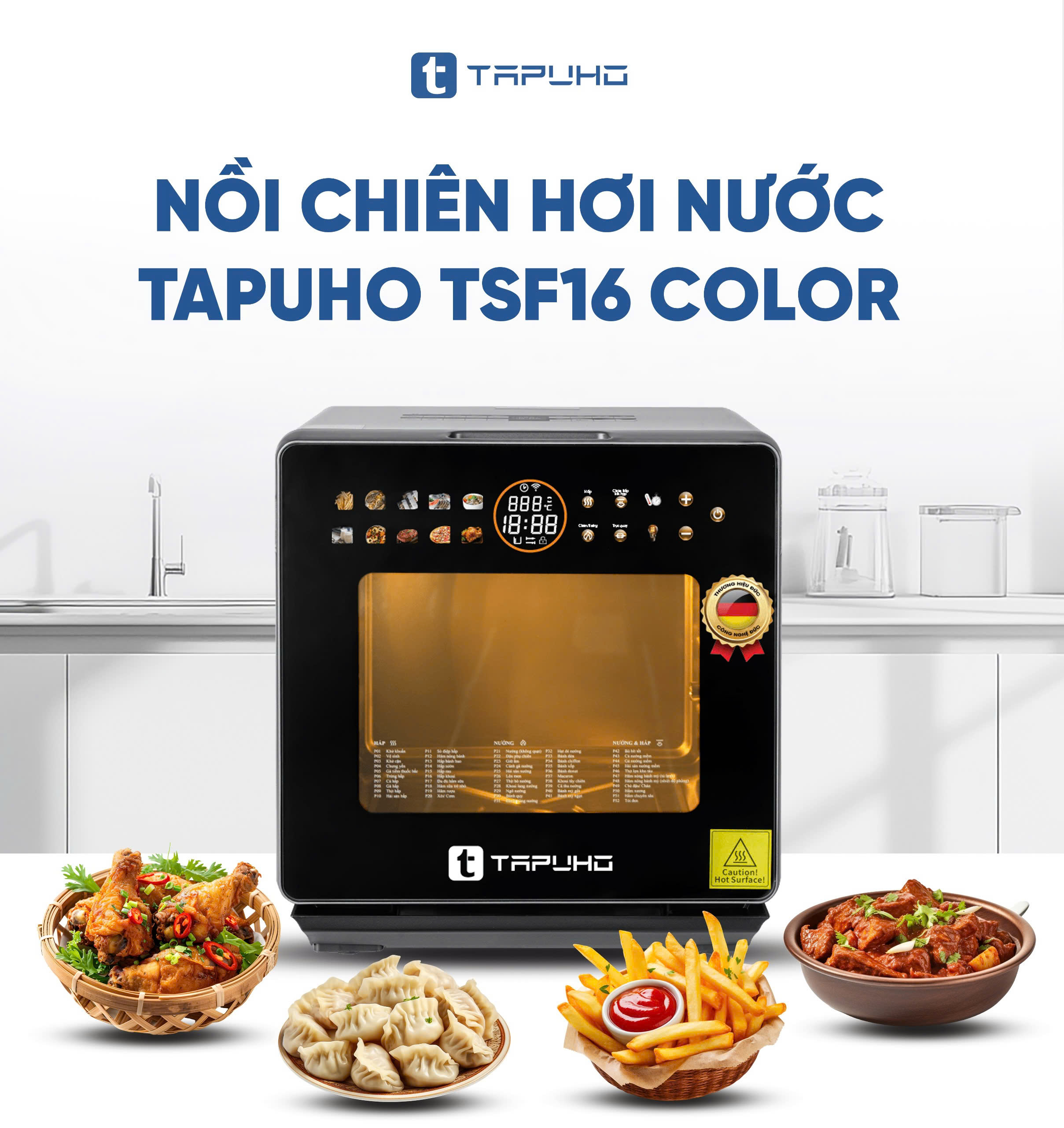 Nồi Chiên Hơi Nước TAPUHO TSF16 COLOR siêu ưu đãi