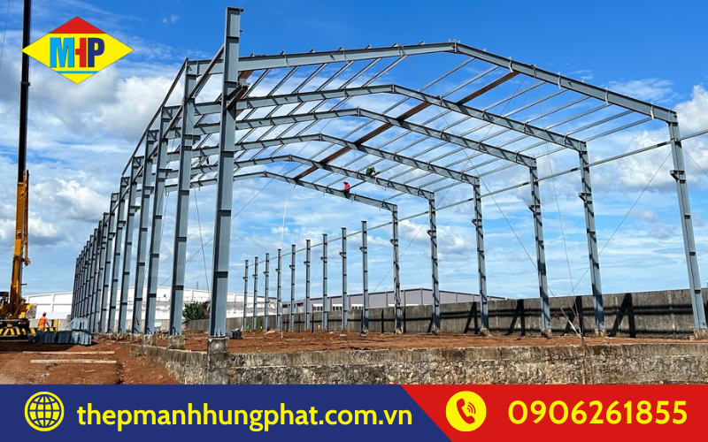 Thép hình H ứng dụng làm khung kết cấu nhà xưởng&nbsp;