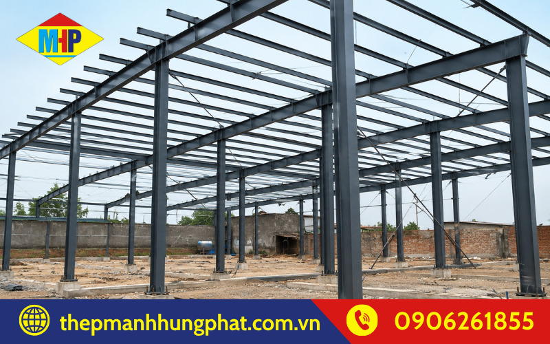 Thép hình U80 được sử dụng trong kết cấu khung nhà xưởng và công trình công nghiệp.