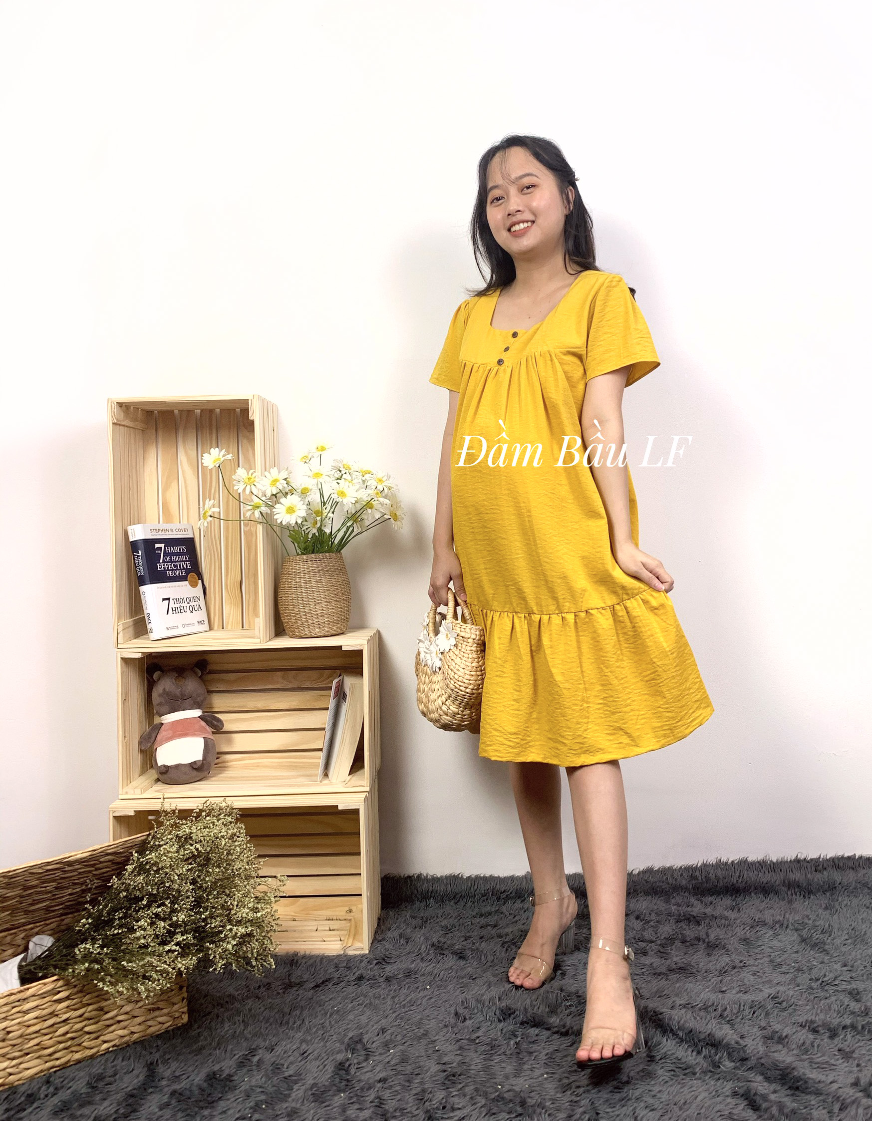 Đầm bầu Linen DM85C