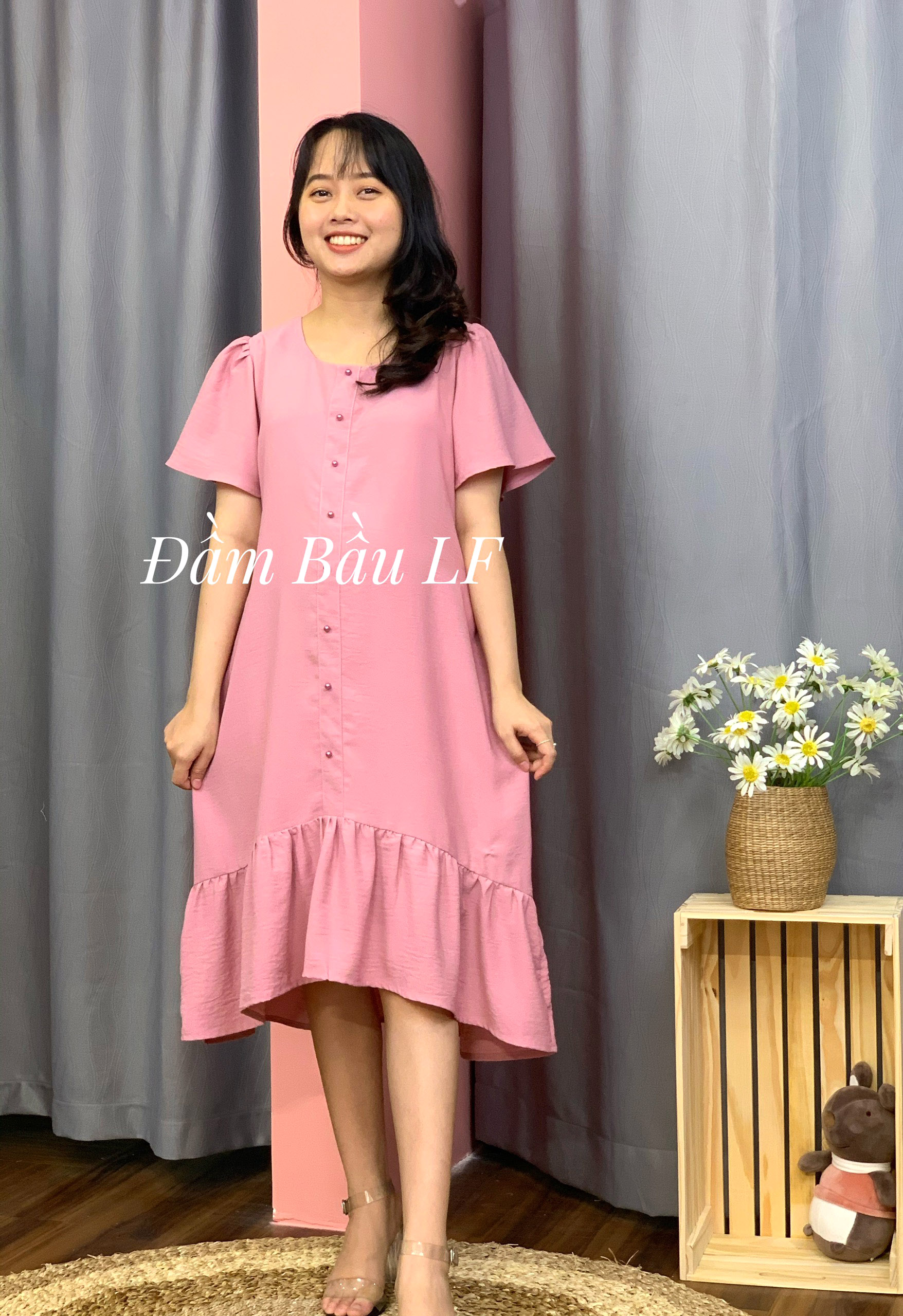 Đầm bầu nhung DM86A