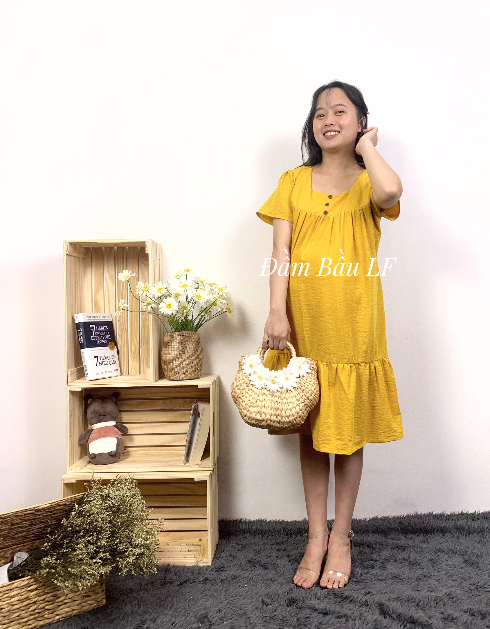 Đầm bầu Linen DM85C