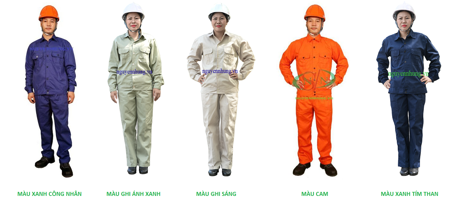 5 mẫu quần áo bảo hộ màu cơ bản - Giá tốt tại Hà Nội - Hàng luôn có sẵn hàng nghìn bộ