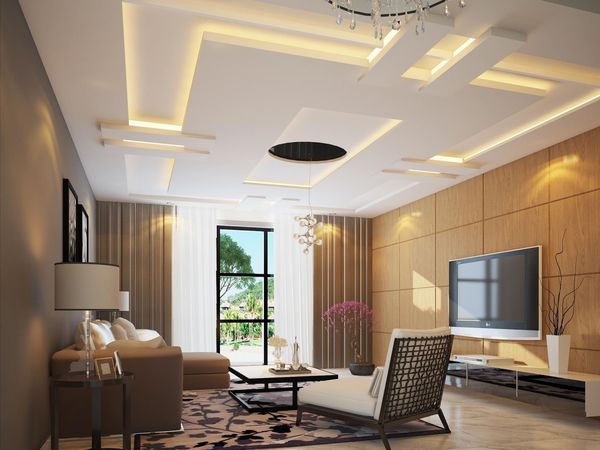 trần thạch cao phòng khách đẹp giá rẻ tại Lào Cai