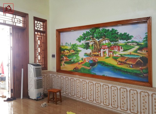 tranh dán tường lào cai 1