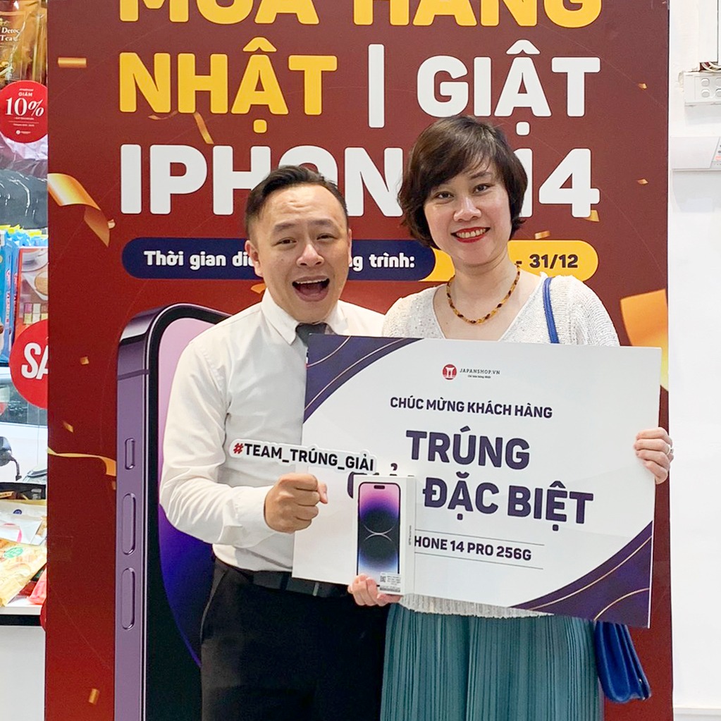 Giải đặc biệt chương trình: "Mua hàng Nhật, giật Iphone 14 ProMax" đợt cuối 