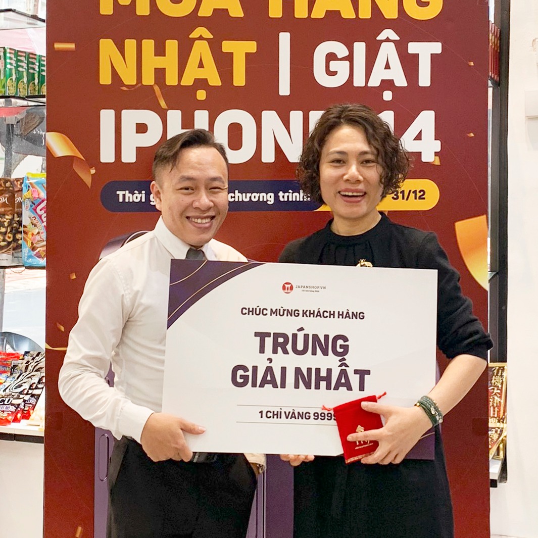 Giải nhất chương trình: "Mua hàng Nhật, giật Iphone 14 ProMax" đợt cuối 