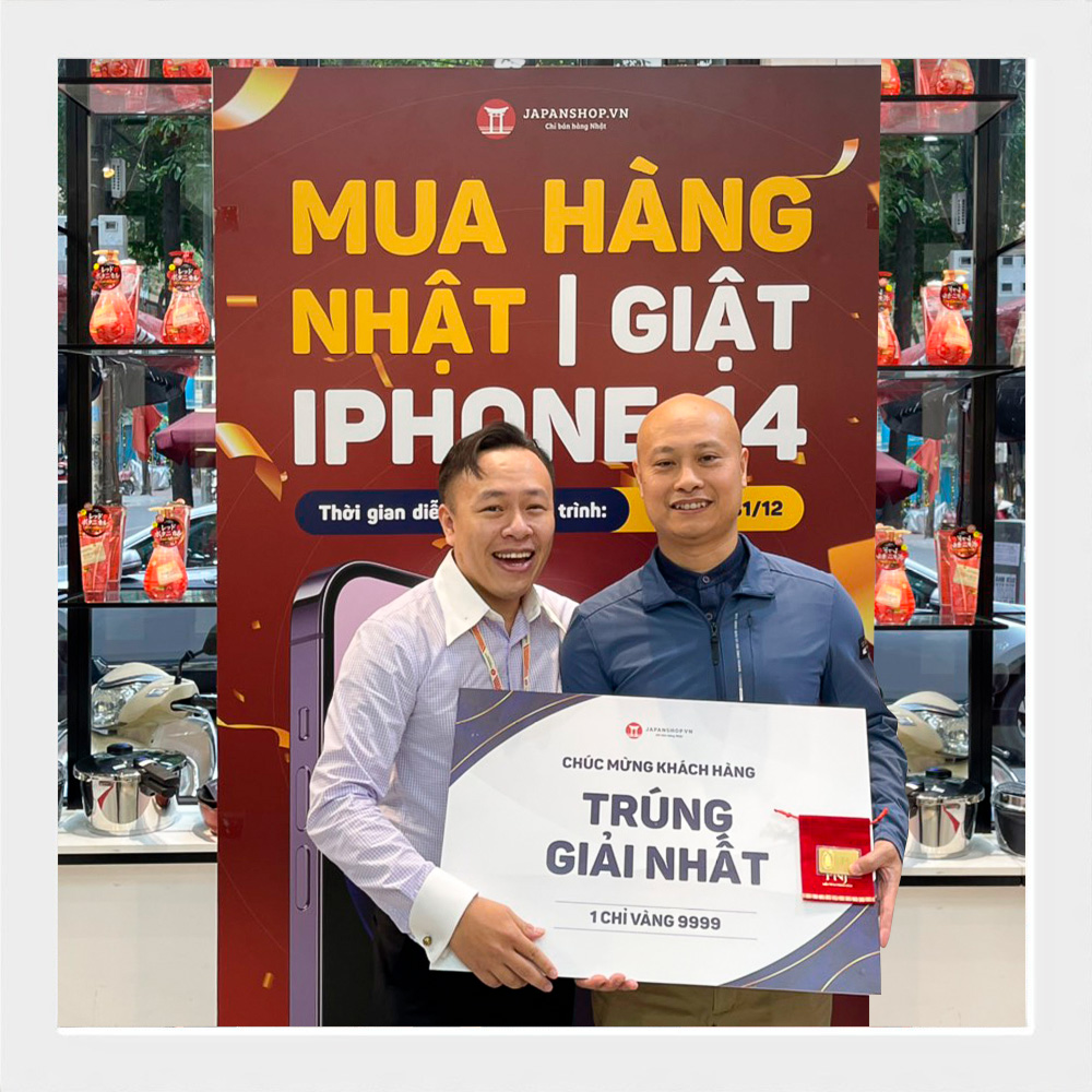 Giải nhất của chương trình mua hàng Nhật, giật Iphone 14 Pro tại Japanshop.vn 