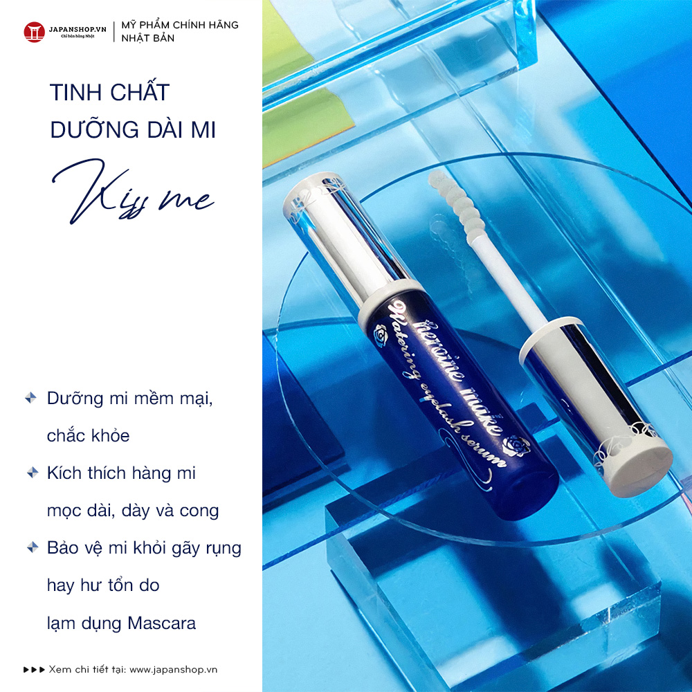 Tinh chất dưỡng dài mi Kiss Me giúp ngăn ngừa mi gãy rụng, phục hồi mi hử tổn do dùng Mascara trang điểm quá nhiều 