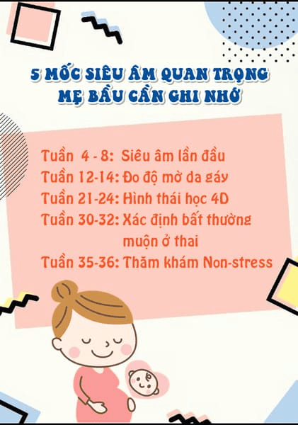 5 thời điểm quan trọng cần siêu âm khi mang thai các bà bầu nên biết