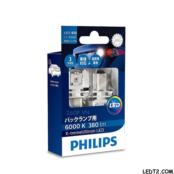 LED Philips Xtreme Ultinon S25 P21 6000K 380 Lumen