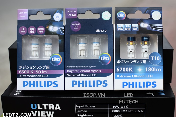 T10 Philips Xtreme Ultinon 8000K CoolBlue