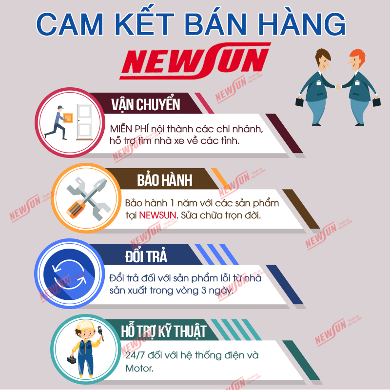 Cam kết bán hàng tại NEWSUN