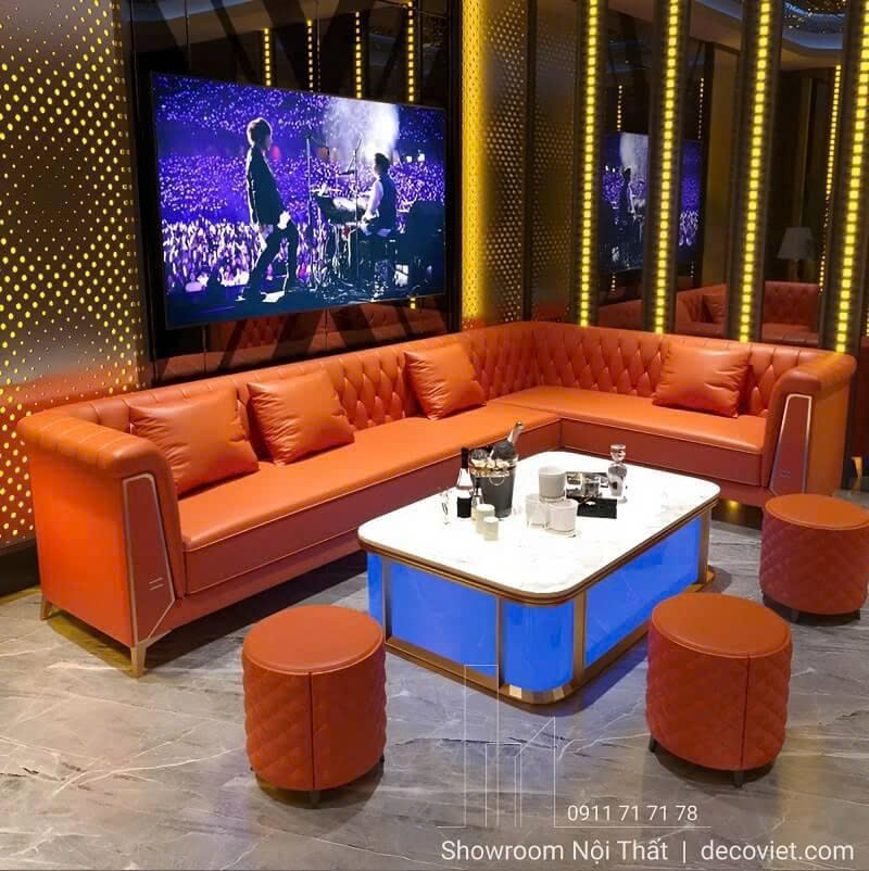 Sofa karaoke chữ L tối ưu không gian phòng hát nhỏ