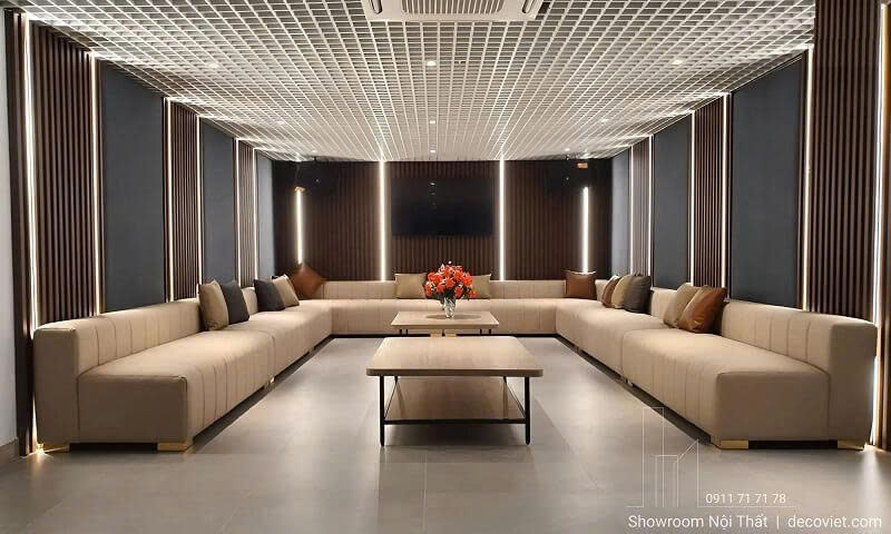 Sofa karaoke chữ U rộng rãi cho phòng karaoke đông người