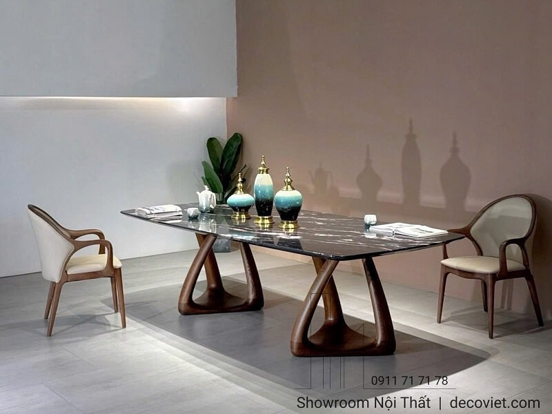 Bàn ăn gỗ 2m cao cấp hiện đại phù hợp với mọi không gian 