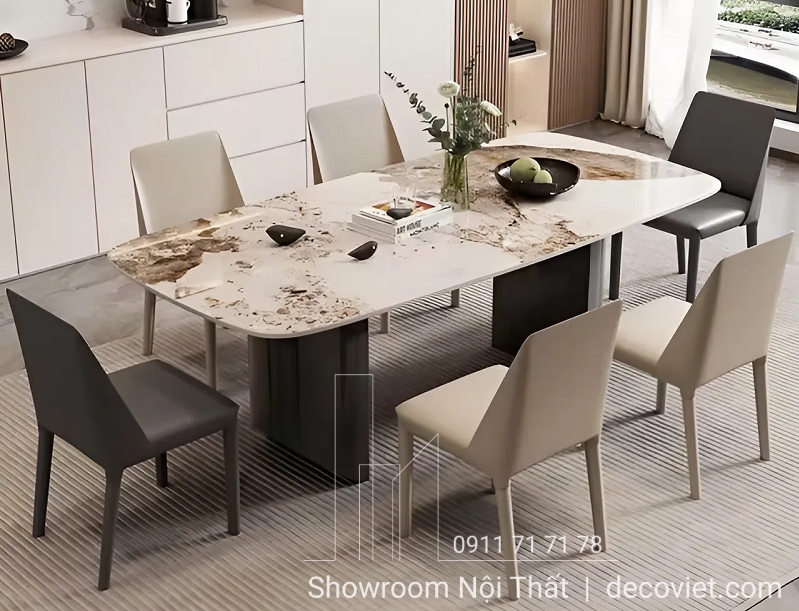 bàn ăn 6 ghế hiện đại