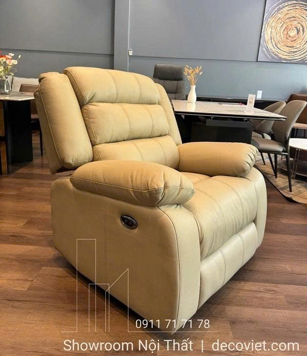ghế sofa đơn chỉnh điện da bò đẹp