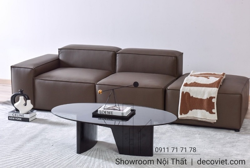 sofa da nhỏ gọn, bọc da cao cấp đẹp