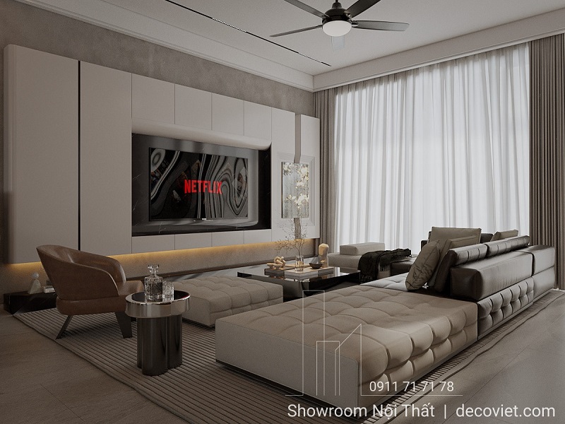 thi công nội thất phòng khách trọn gói