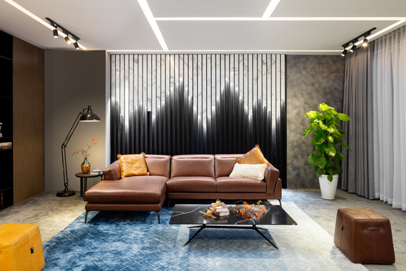 Sofa da bò tone nâu trầm thời thượng – Nâng tầm đẳng cấp cho phòng khách 