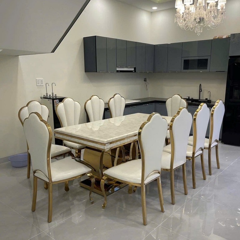 Bộ Bàn Ăn Tân Cổ Điển 10 Ghế 2875S đẹp sang trọng, thời thượng